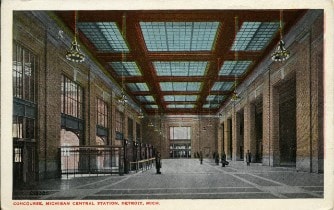 Postcard depicting Michigan Central Station, circa 1915. 